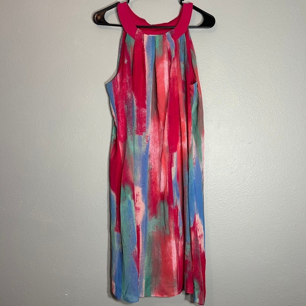 Robbie Bee Sleeveless Dress Abstract Print Casual Summer Dress Size M - Picture 3 of 7